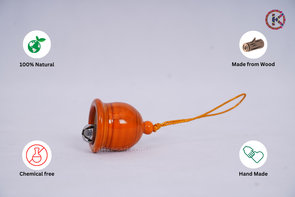 Handcrafted colourful Wooden Bell