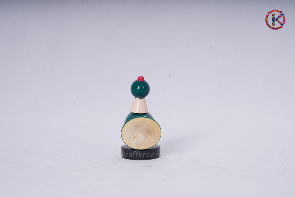 Wooden Spring Peacock Doll (Decorative / Gift / Navaratri) Handcrafted
