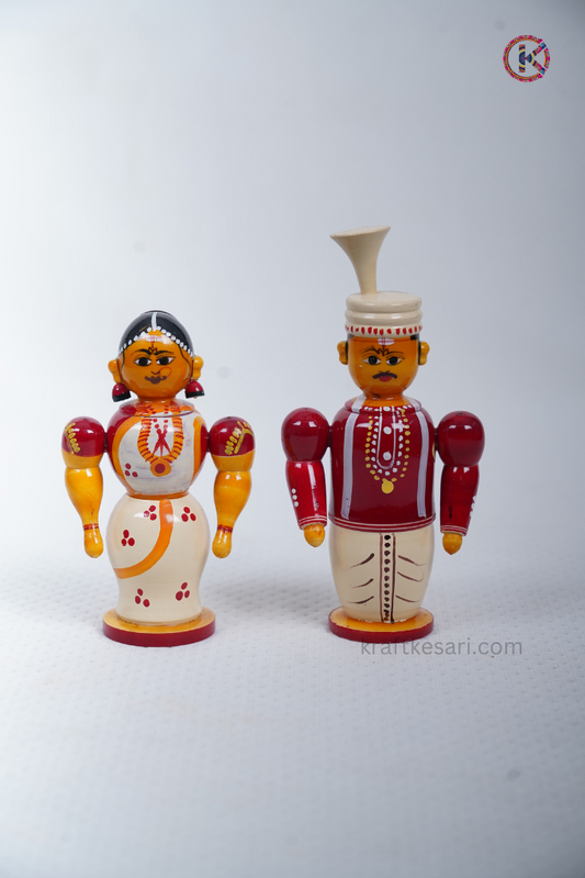 Handcrafted wooden bride and groom couple set | Marriage set | Non-toxic