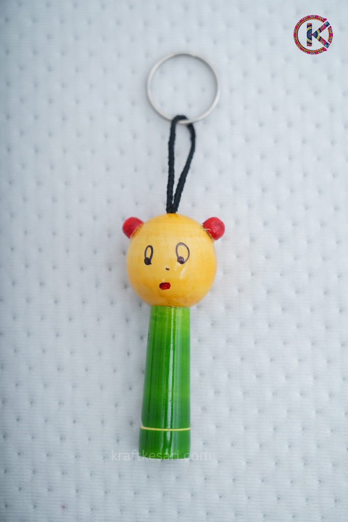 Handcrafted Wooden Teddy whistle Key Chain
