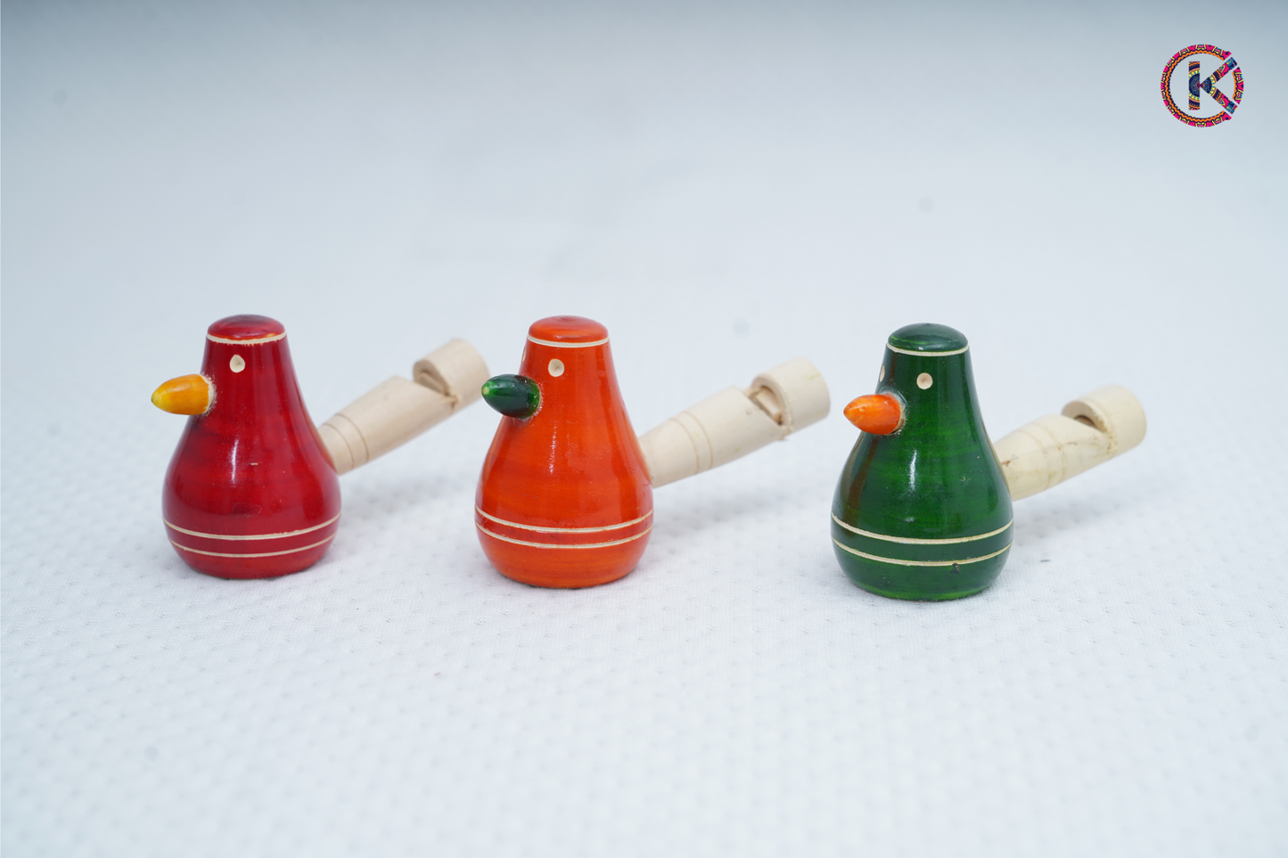 Bird Whistle Wooden (Toys /Non-toxic color) Set of 3