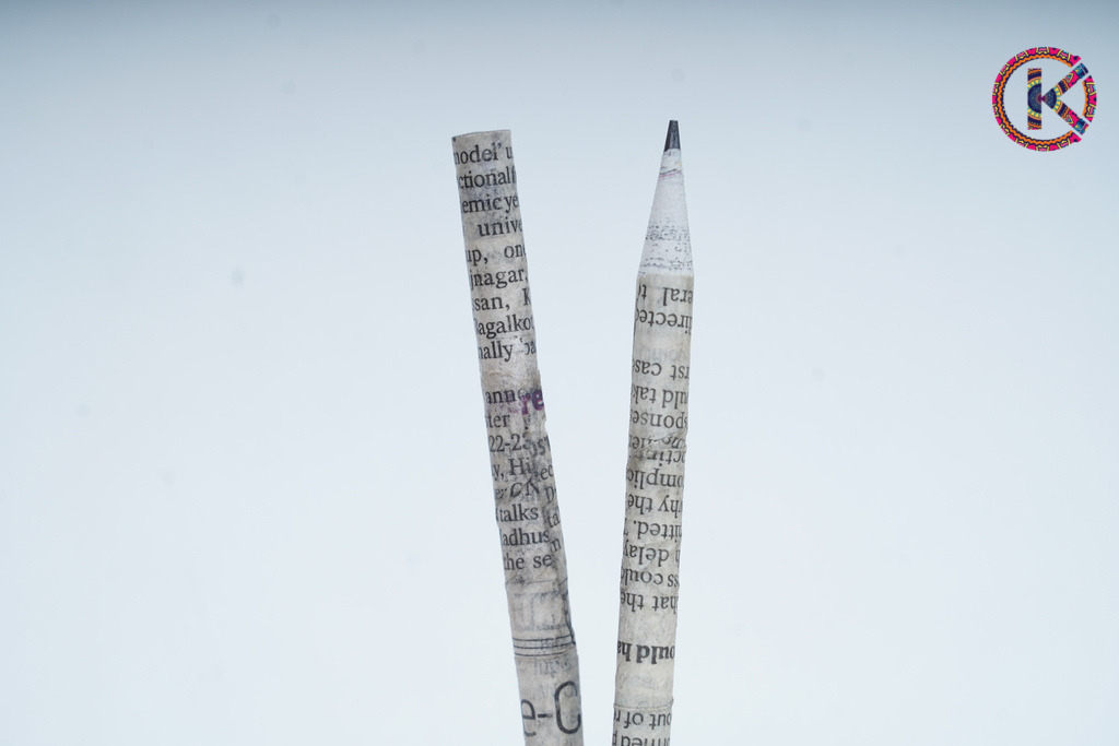 Upcycled Newspaper pencils